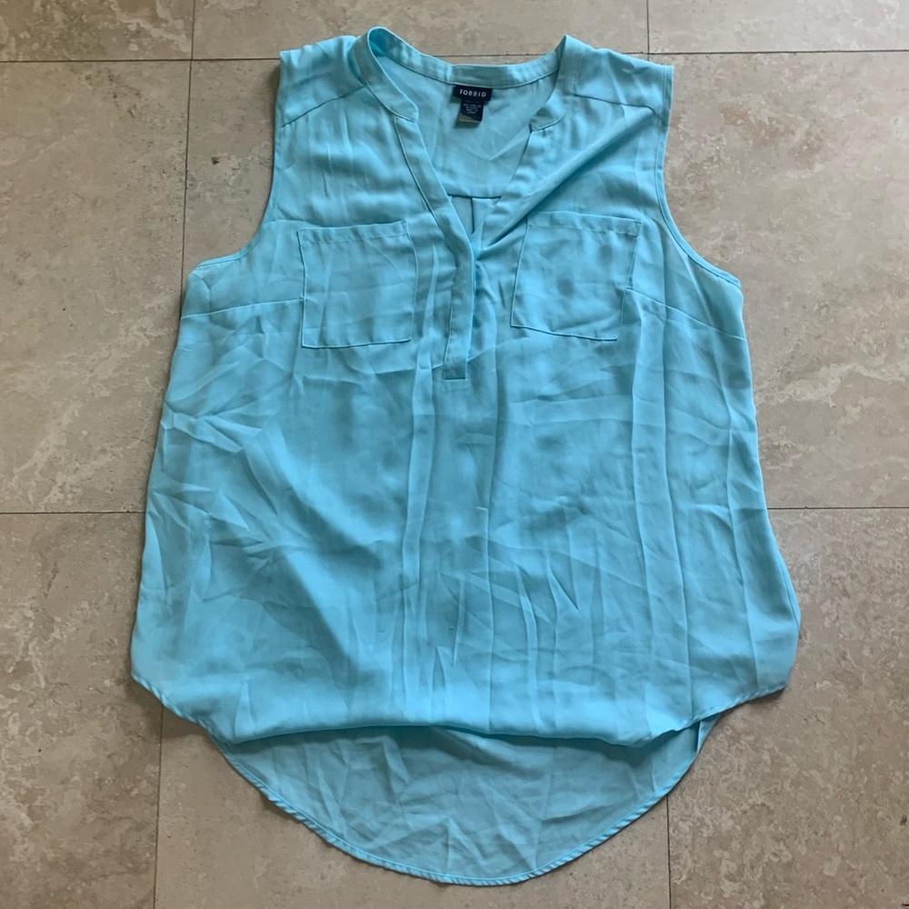 Torrid size 0 light blue sheet tank top